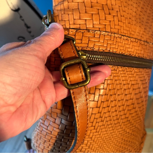 Patricia Nash Luzille Convertible Backpack Woven Tan main image 5